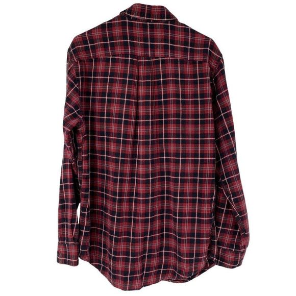 Mens Croft & Barrow Medium Plaid Flannel Shirt Button Lightweight 3907 - Picture 6 of 8